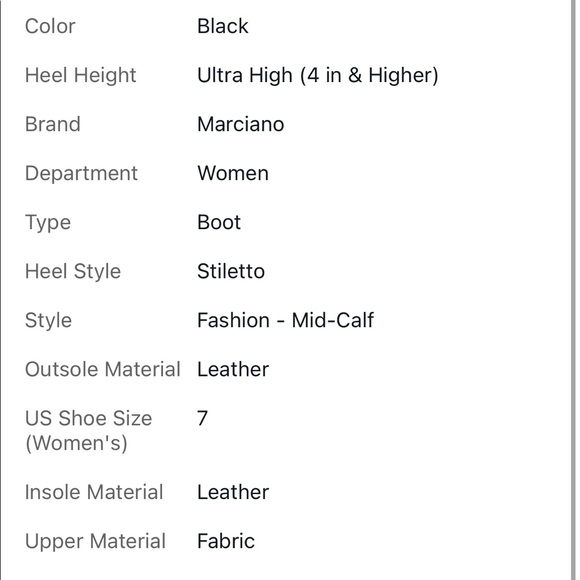 NIB Marciano Mid Calf Iridescent Black Multi Fabric Boots size 8 $350 R-Kizzie - Picture 13 of 13